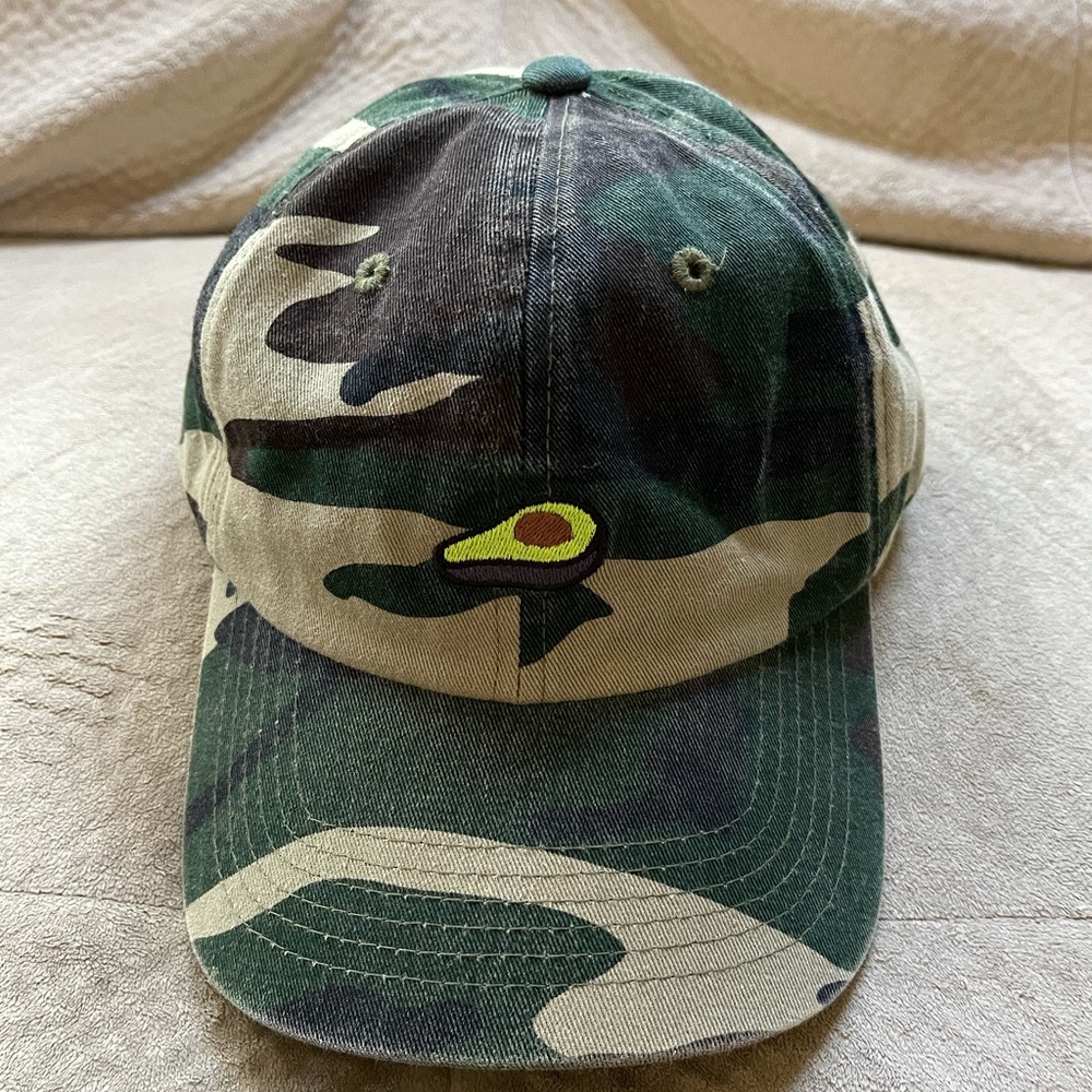 Camo Avocado dad hat. One size. Like new